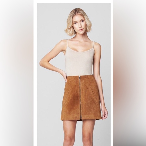 BLANKNYC Denim Alder Zip Suede Skirt size 31 - Picture 1 of 13